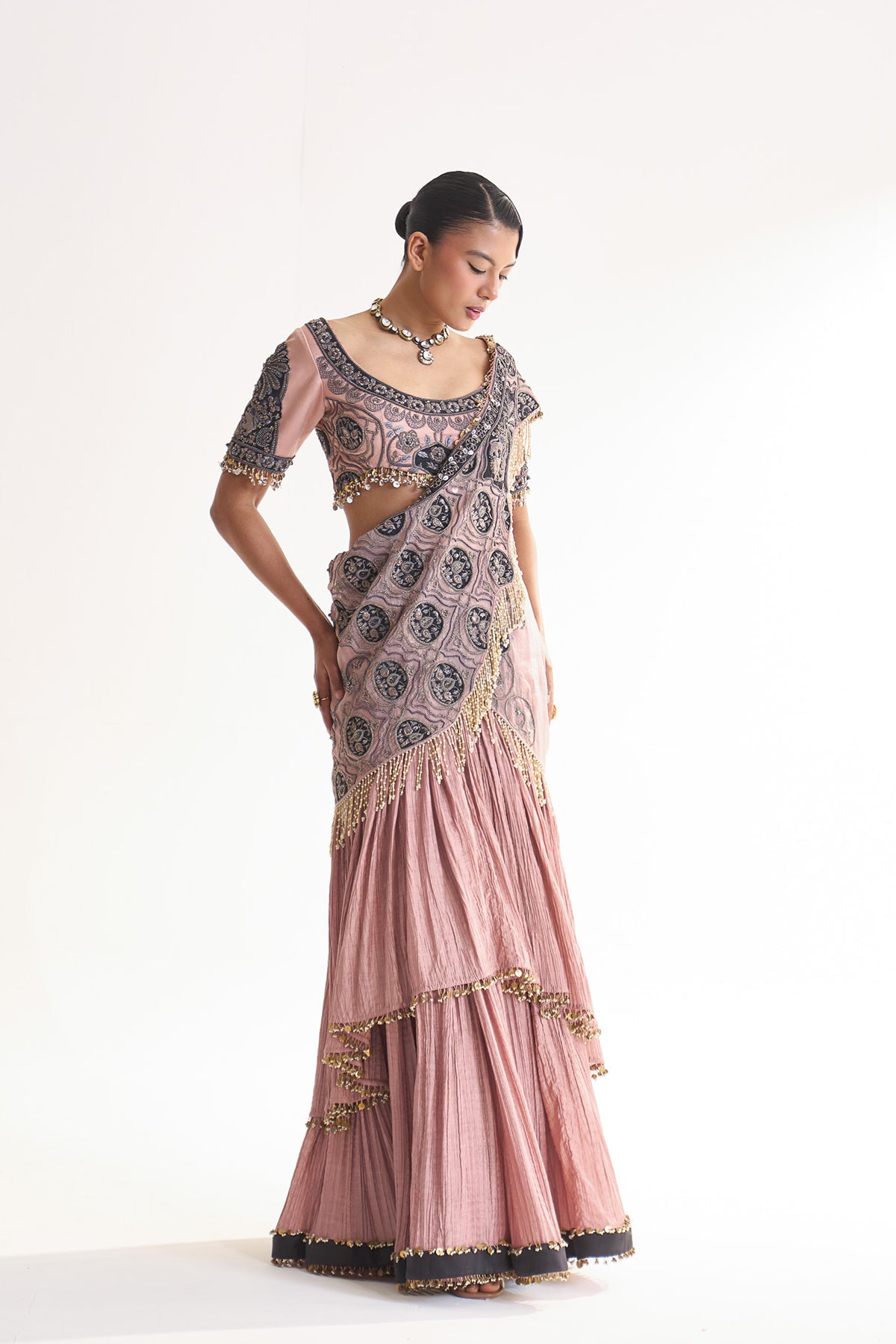 Circular drape saree