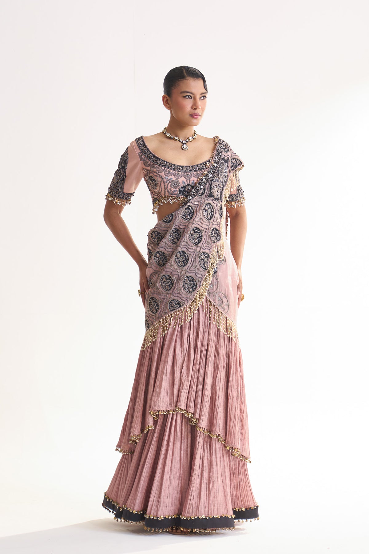 Circular drape saree