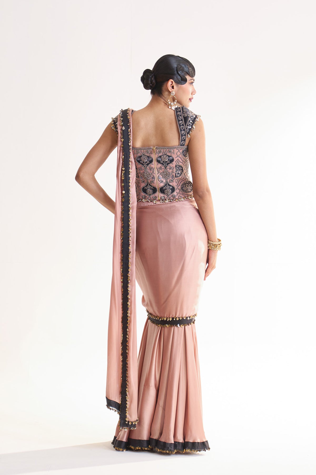 Corset drape saree