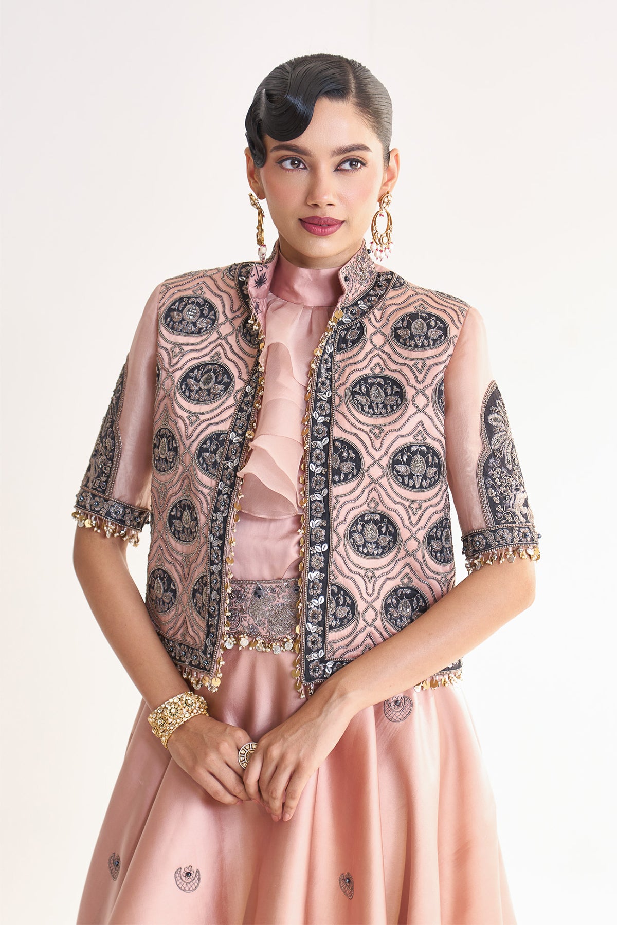 Balloon skirt and jacket set