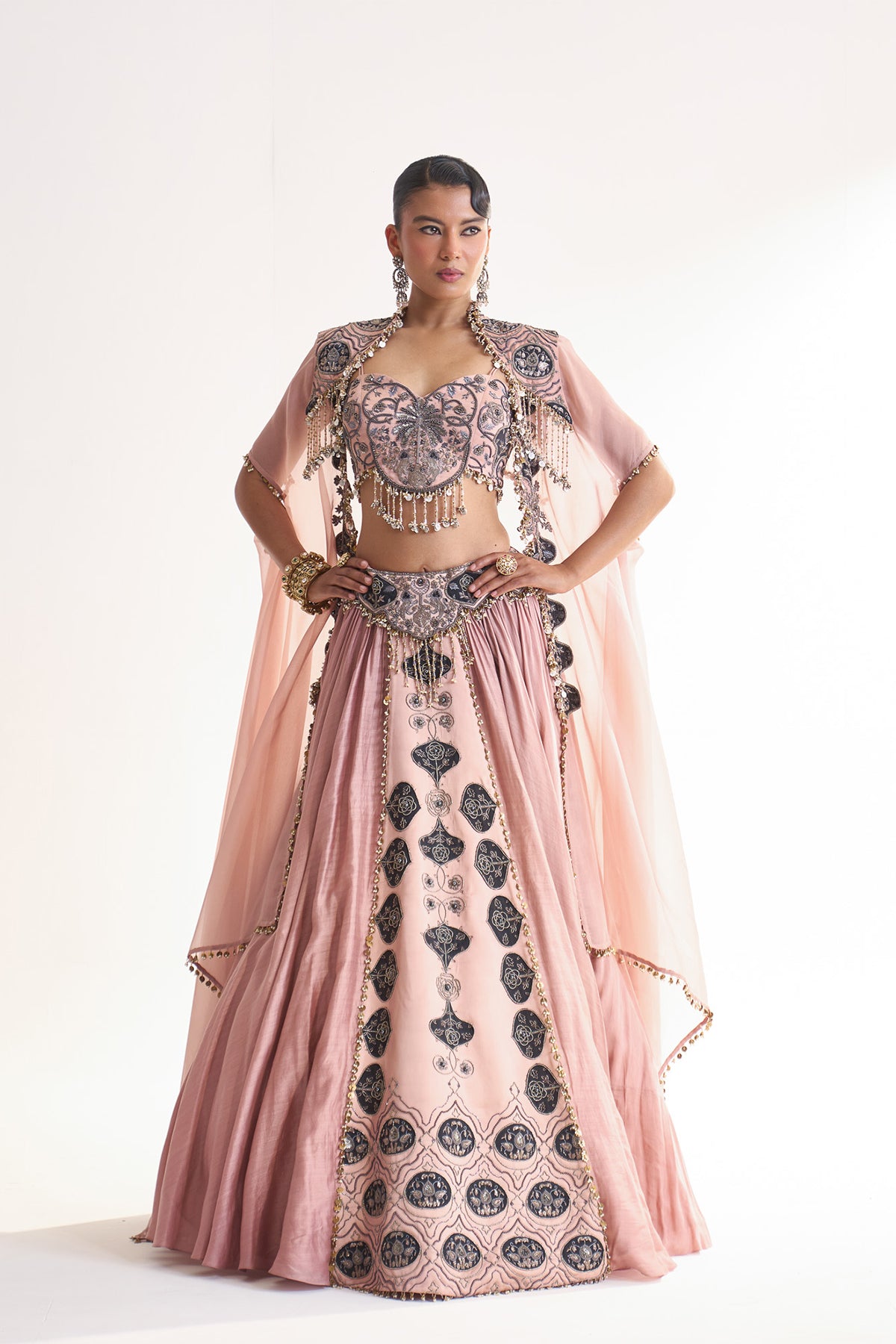 Cape lehenga set