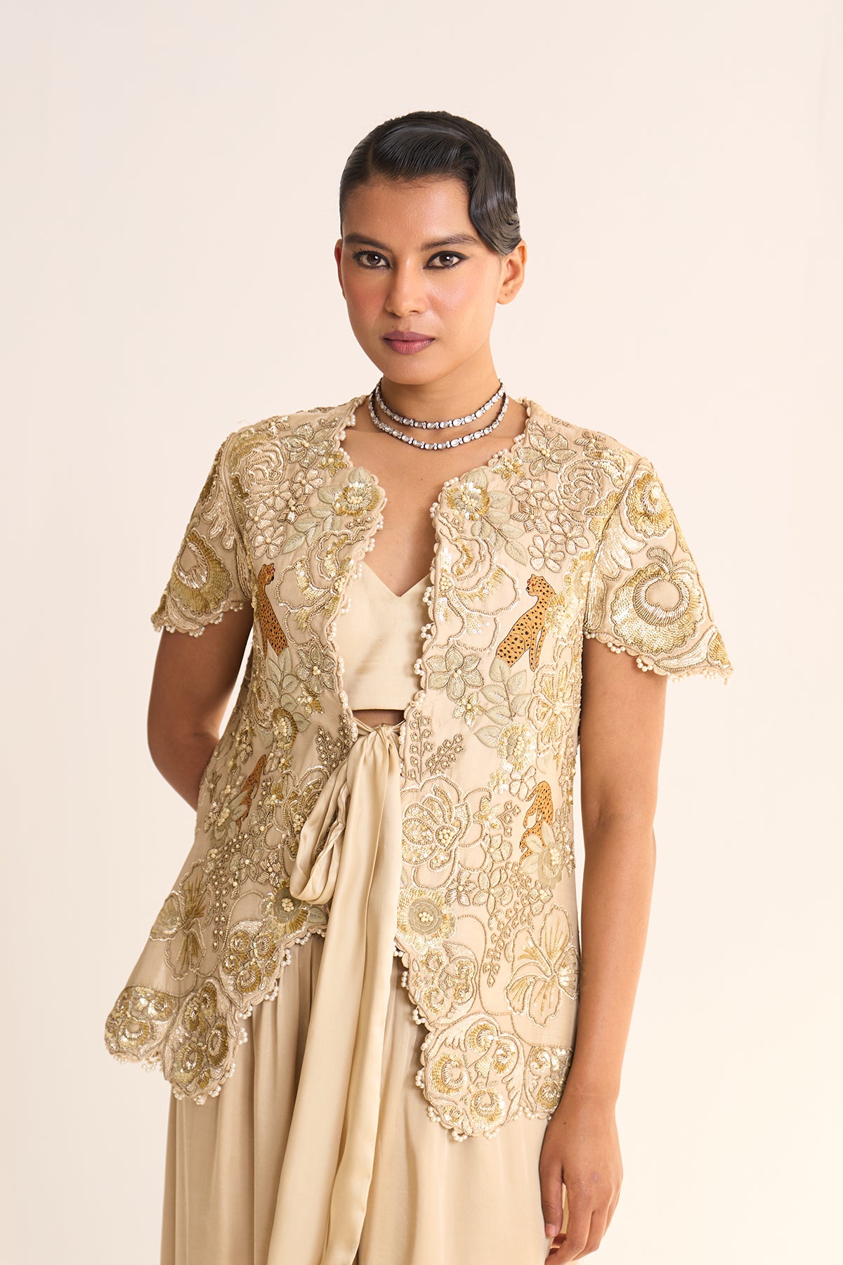 Safari Romance Sherbaag jacket & balloon pant set