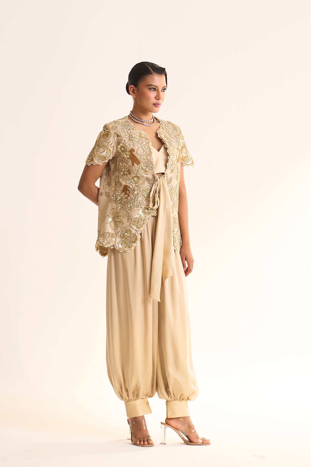 Safari Romance Sherbaag jacket & balloon pant set