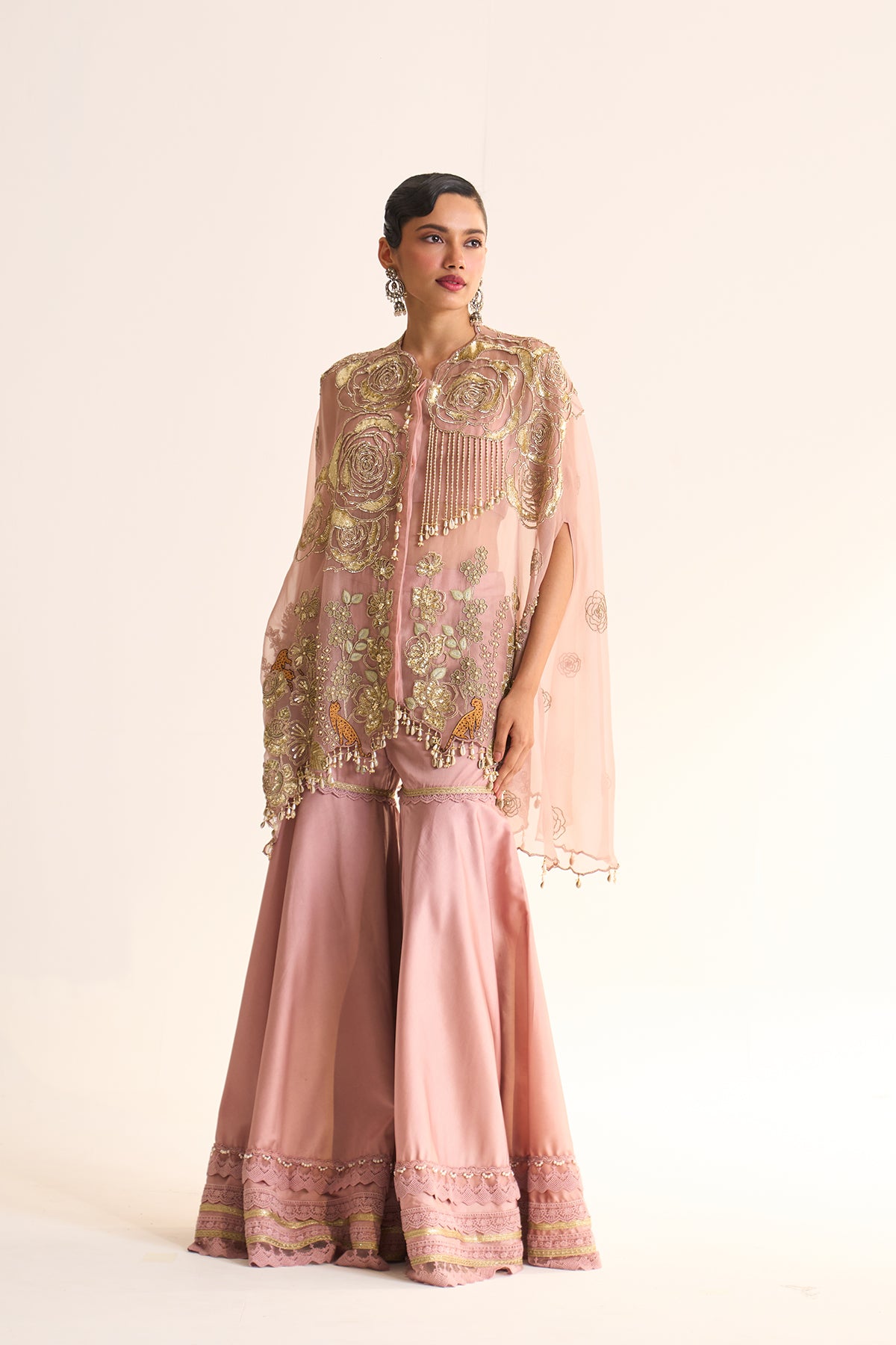 Safari Romance Vanraj cape & garara set