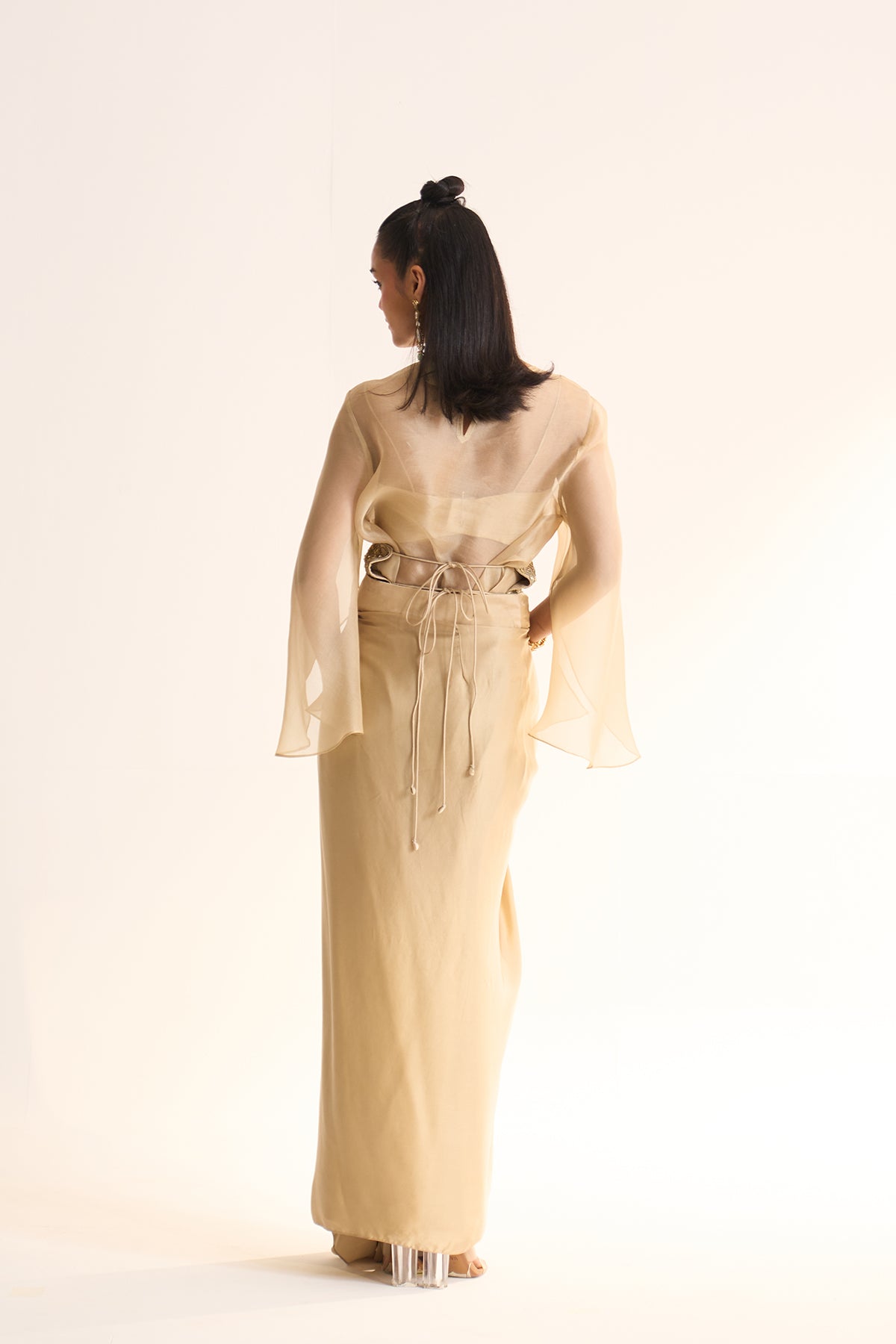 Safari Romance Gulshera drape skirt & belt set