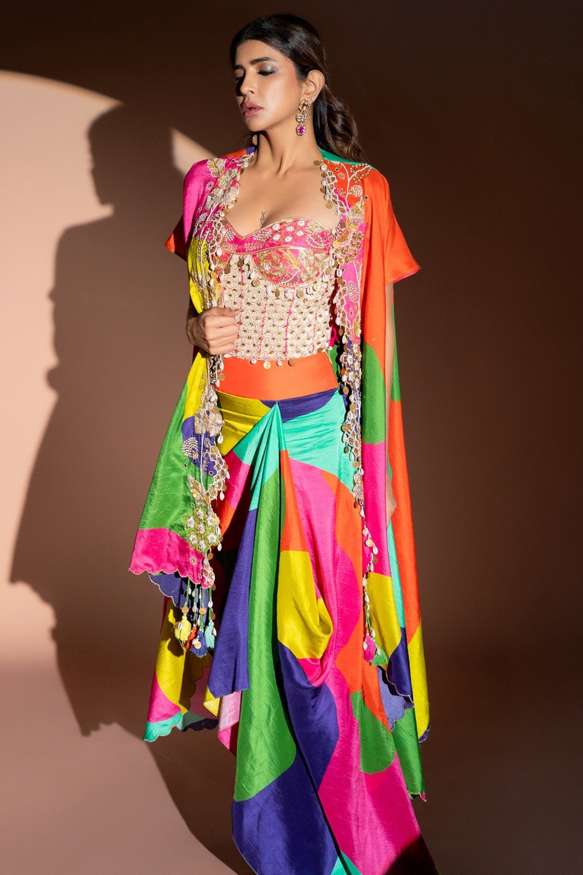 Lakshmi Manchu in Cape corset set