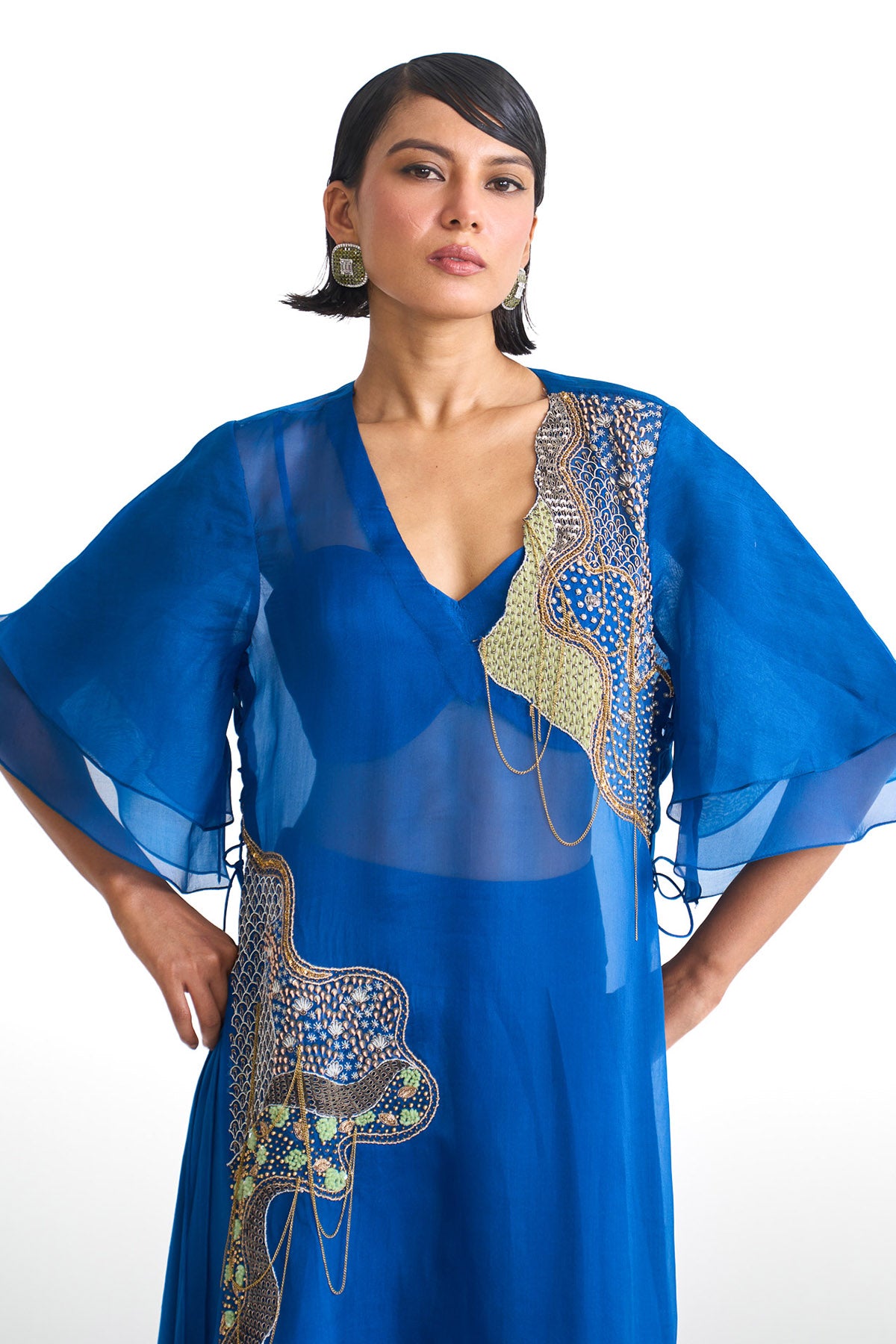 Silver sea long suit set