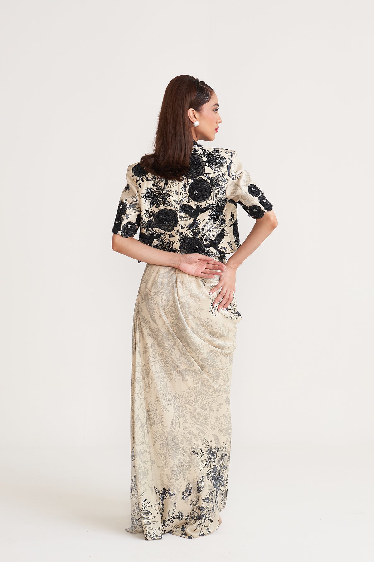 Crop blazer & skirt set