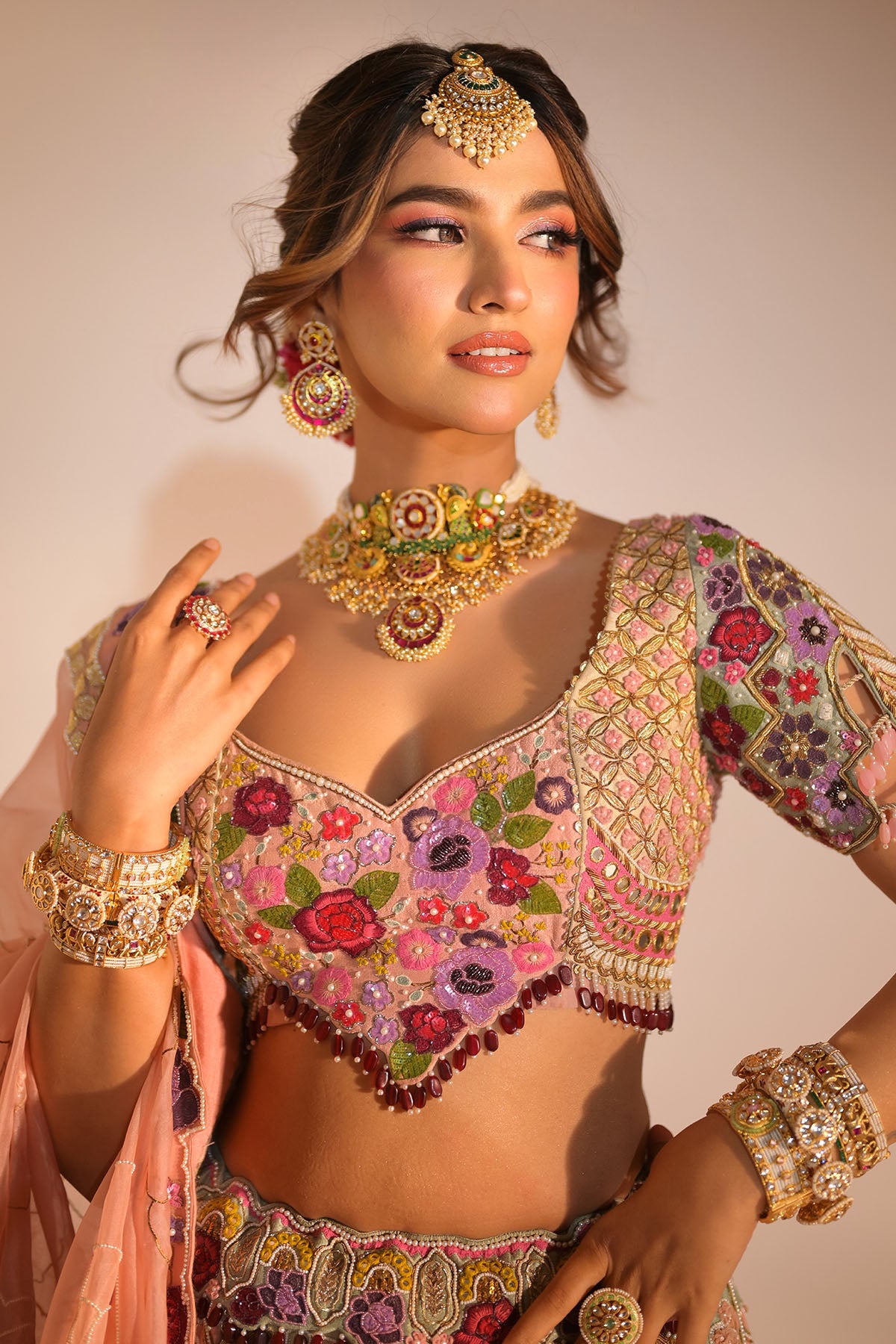 Kinjal bhanushali in Mayur bridal lehenga