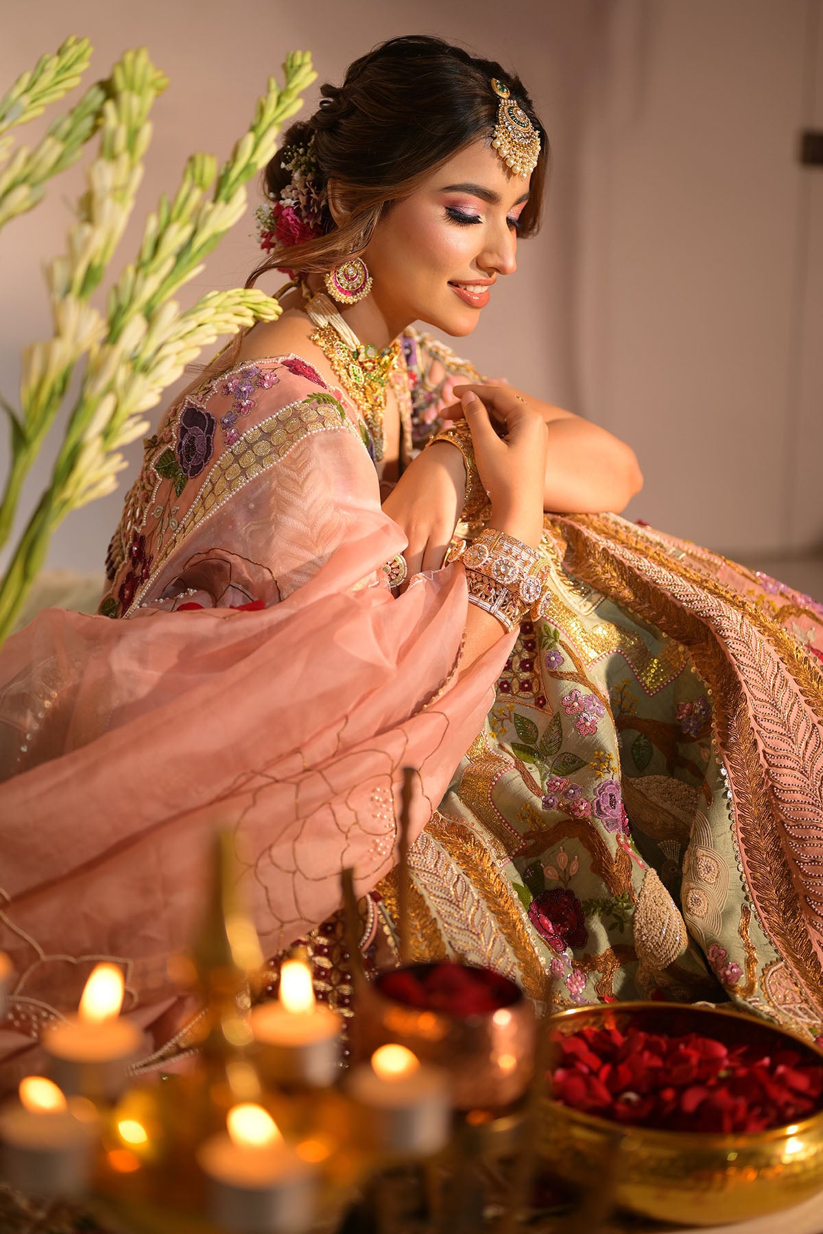 Kinjal bhanushali in Mayur bridal lehenga