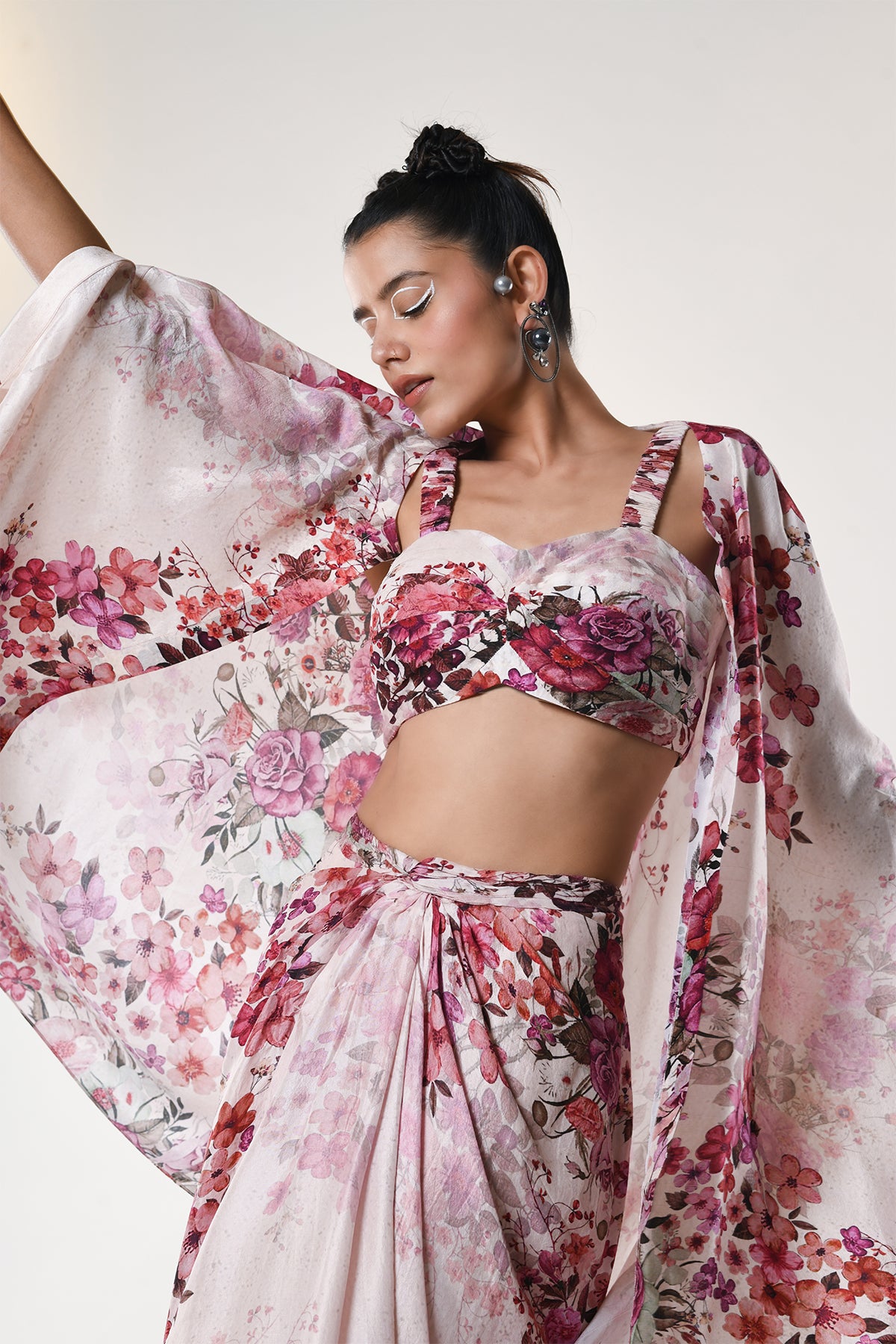 Co - ord Set With Draped Skirt