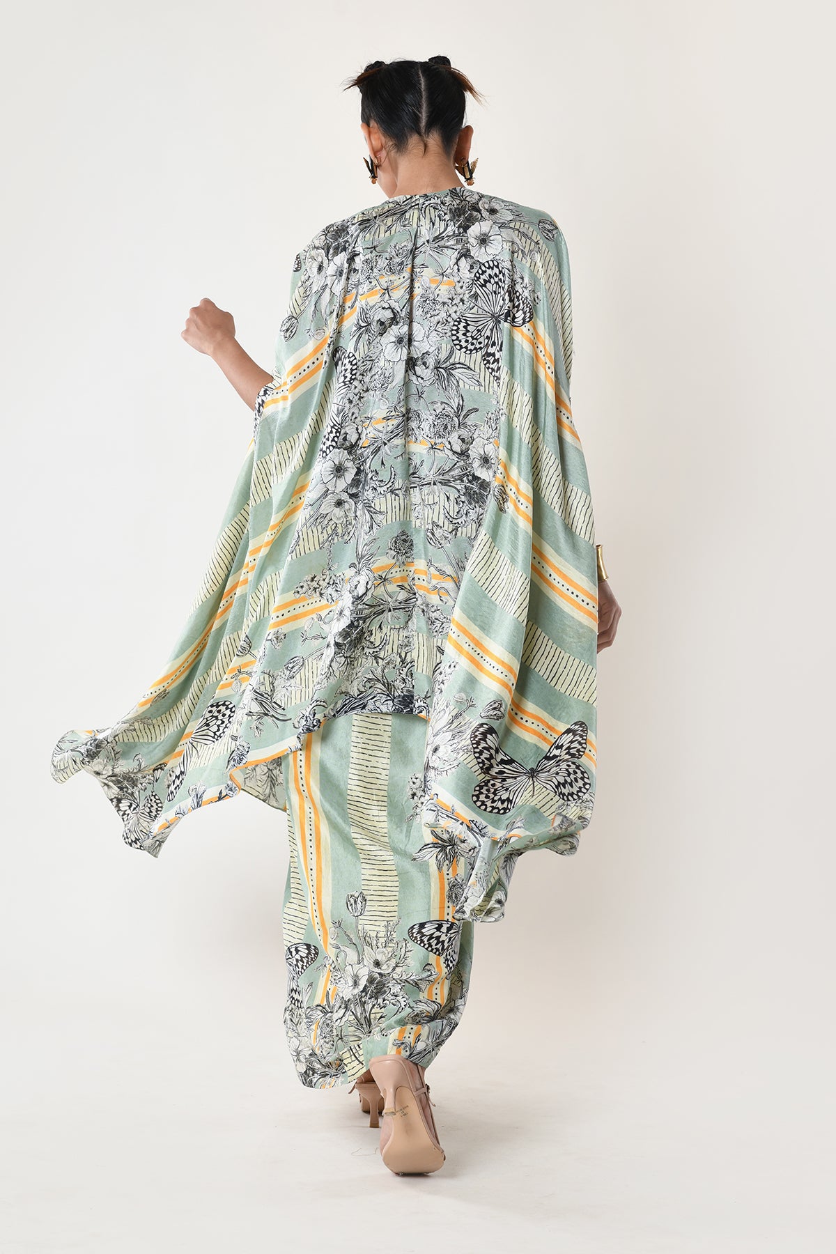 Co - Ord Set With Draped Skirt