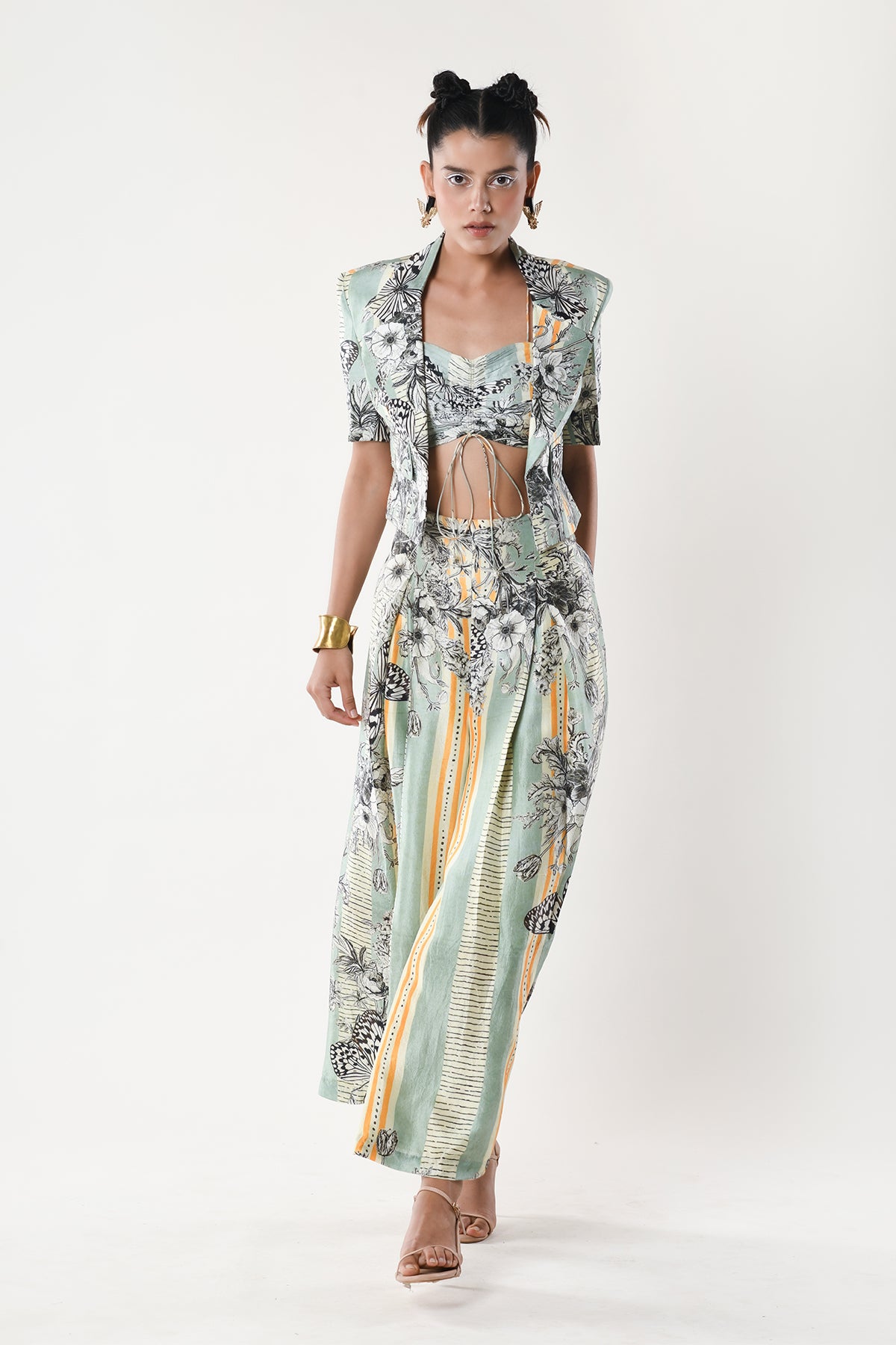 Co Ord Set With Pleated Pants