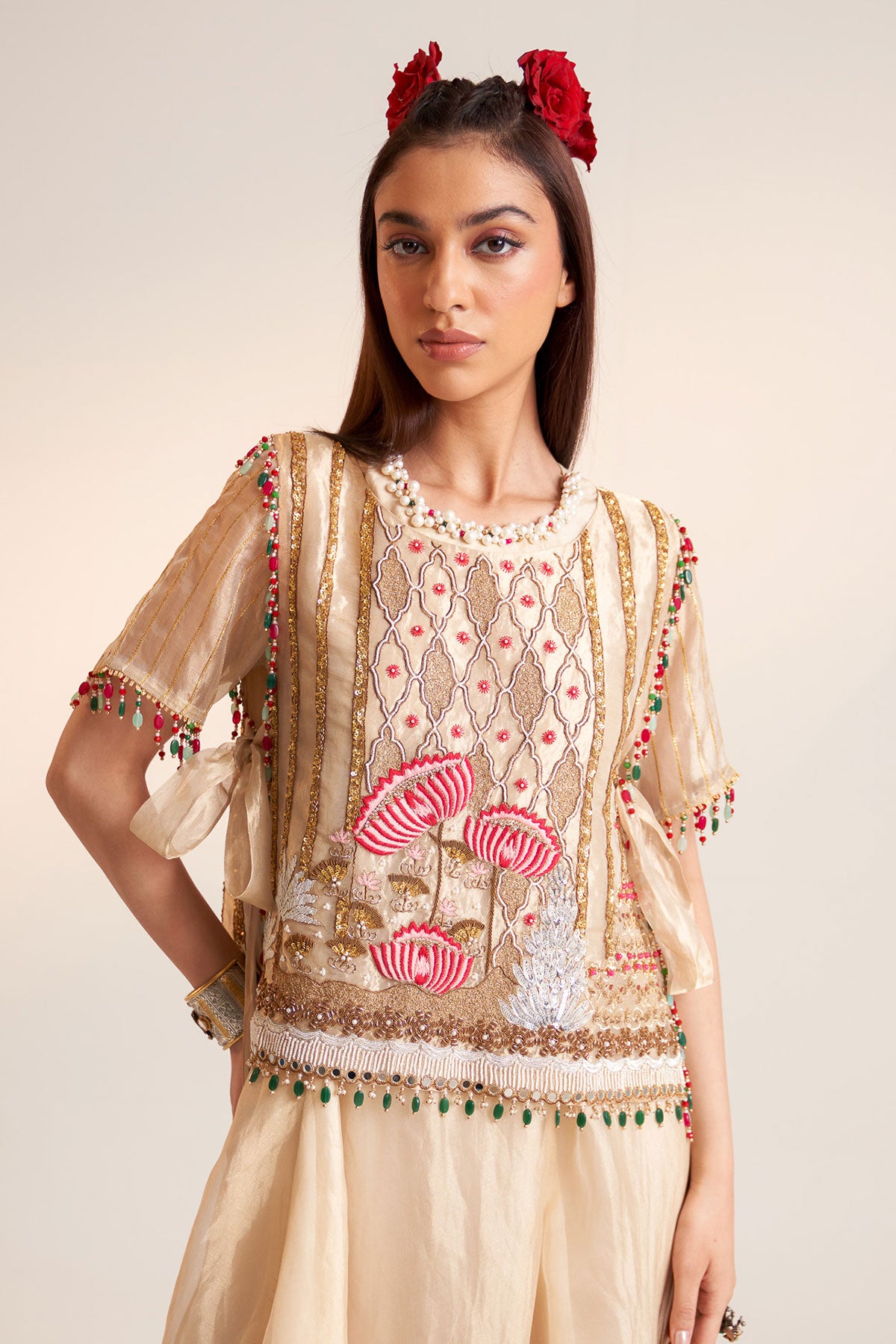 Gold short knot dress