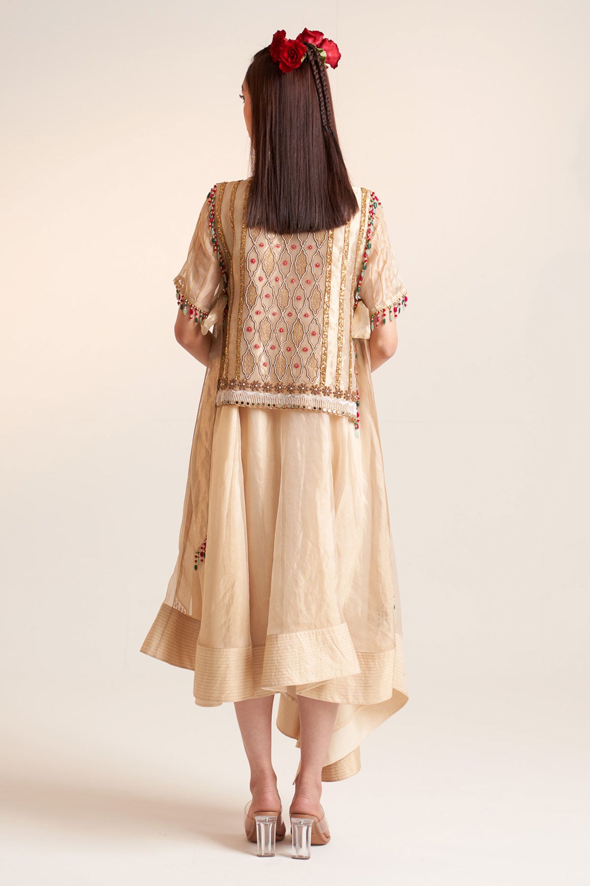 Gold short knot dress