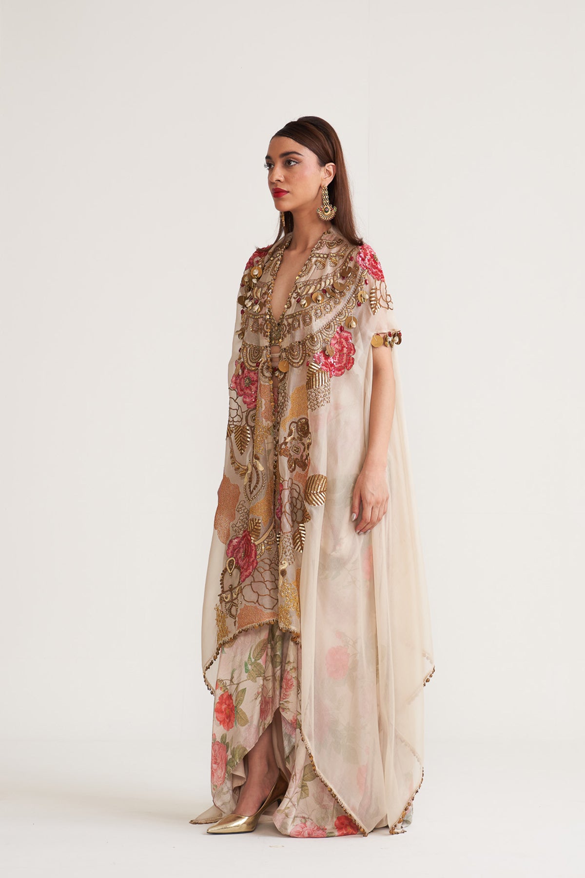 Organza cape & skirt set