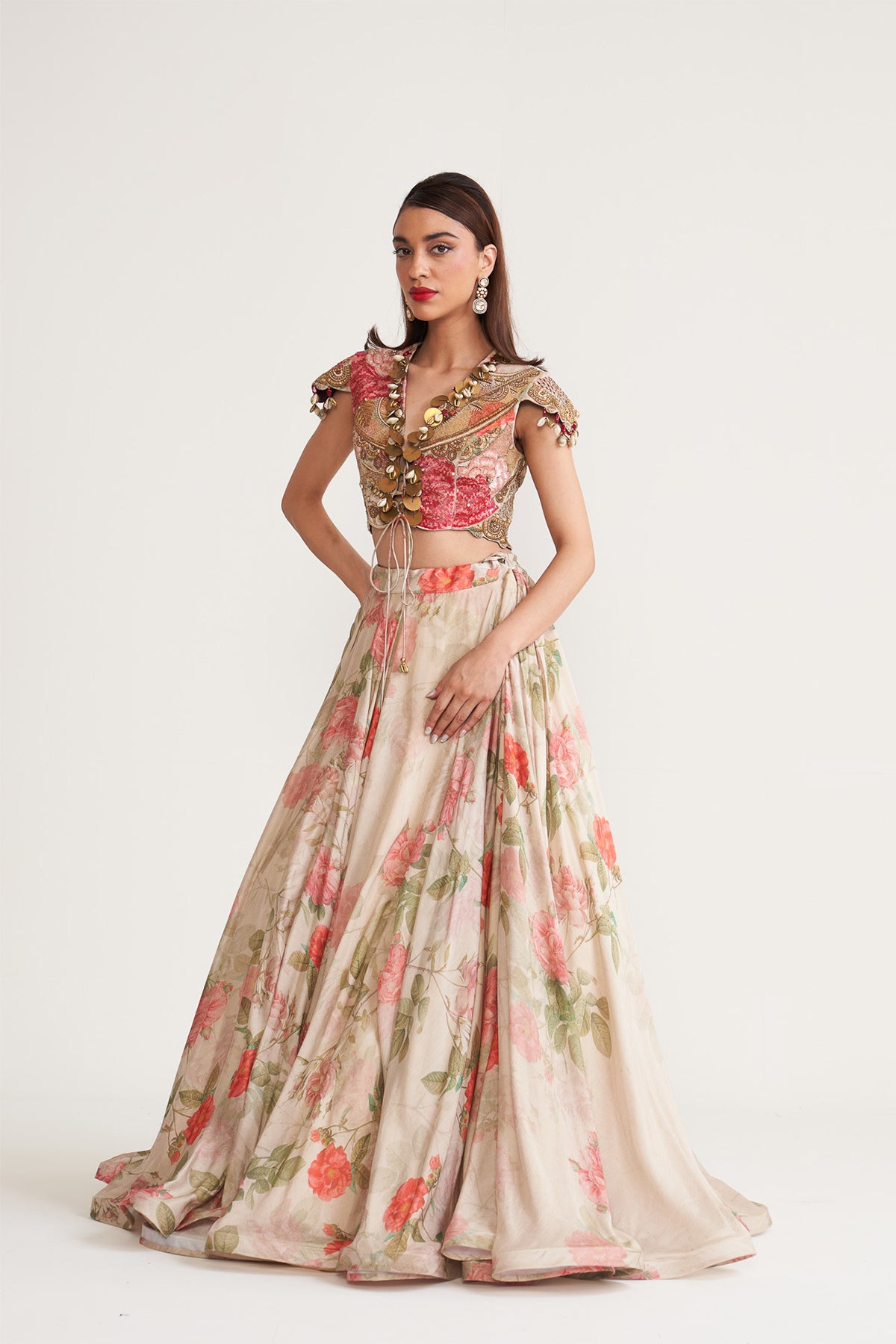 Waist coat skirt set