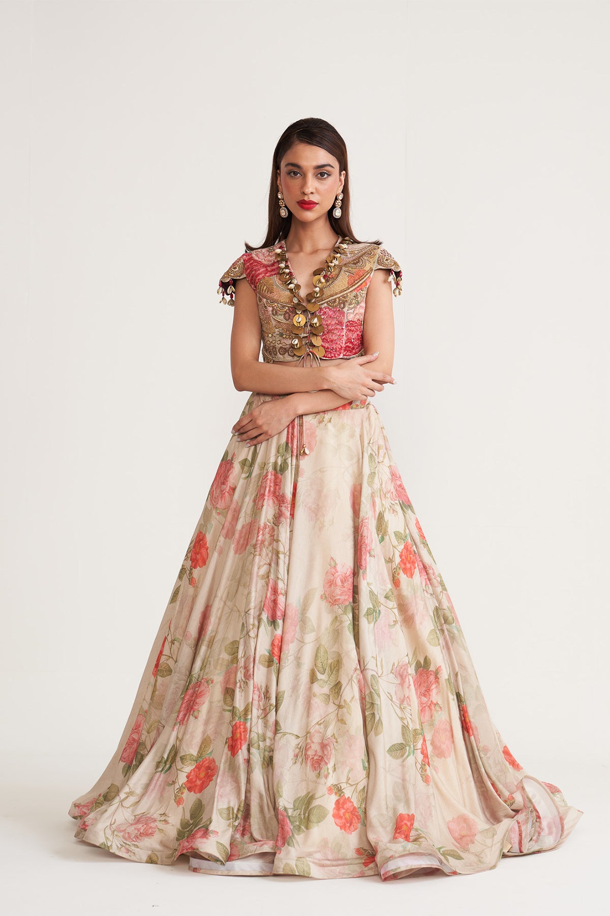 Waist coat skirt set