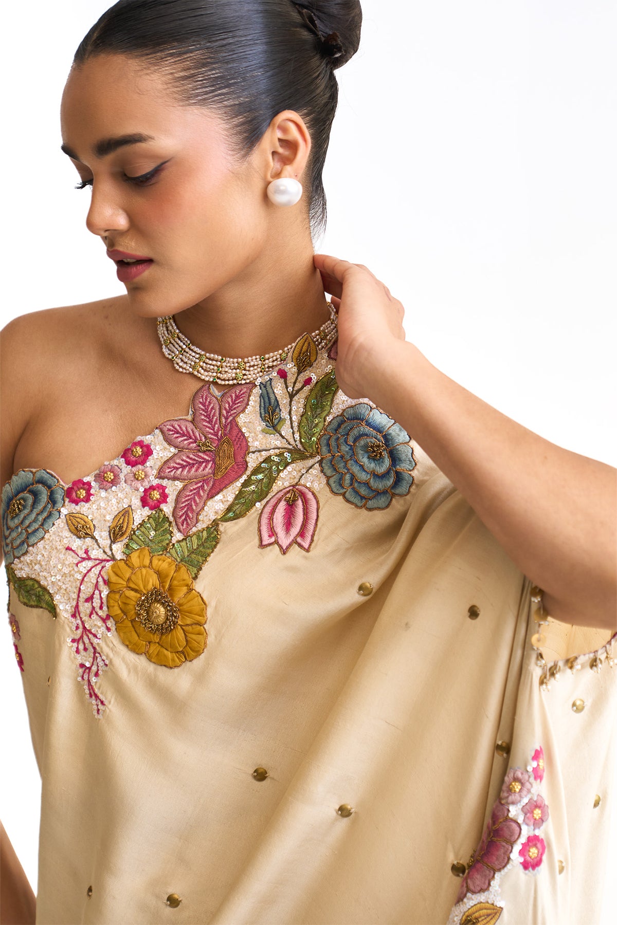 Vintage garden one shoulder set