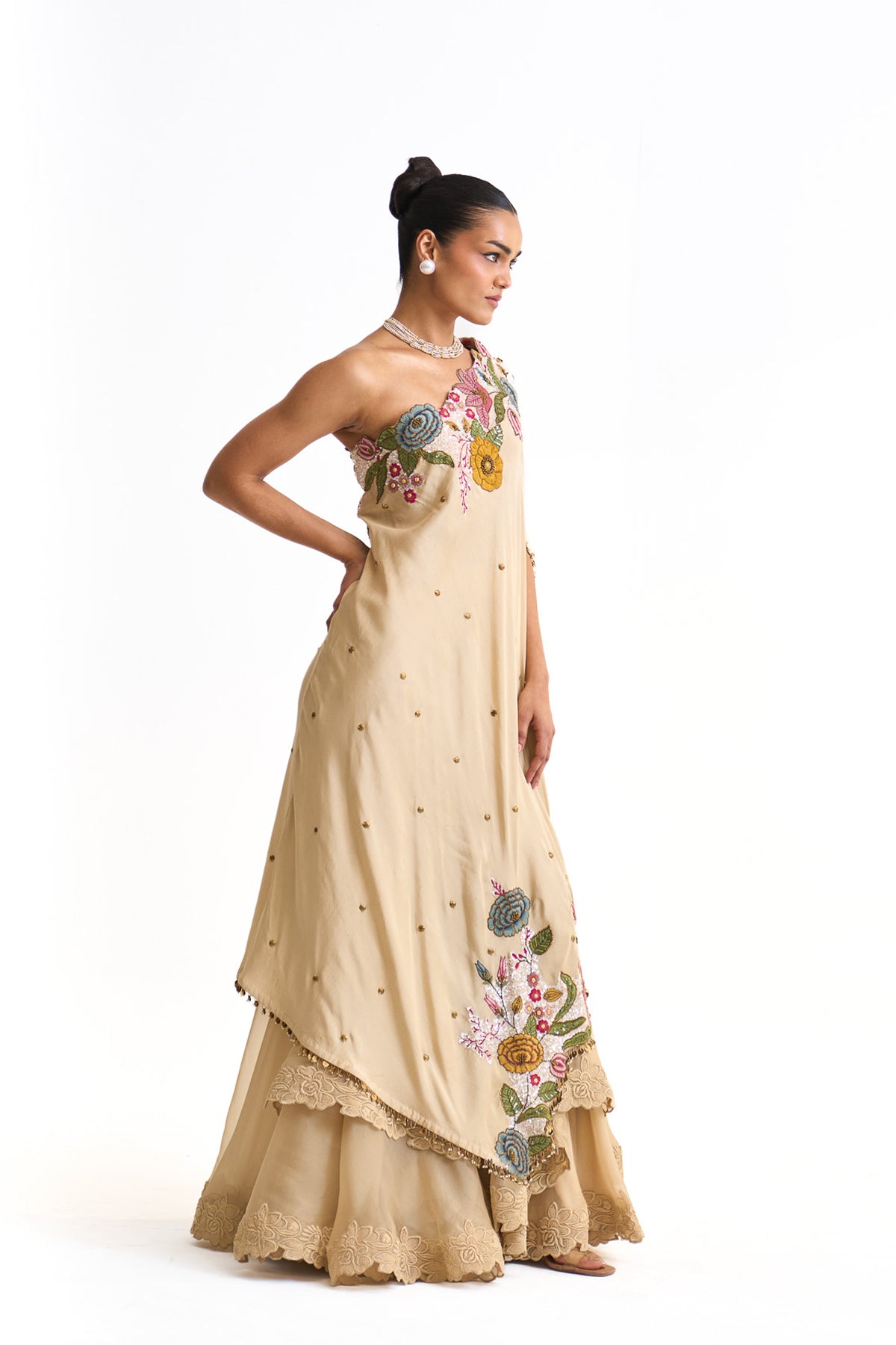 Vintage garden one shoulder set