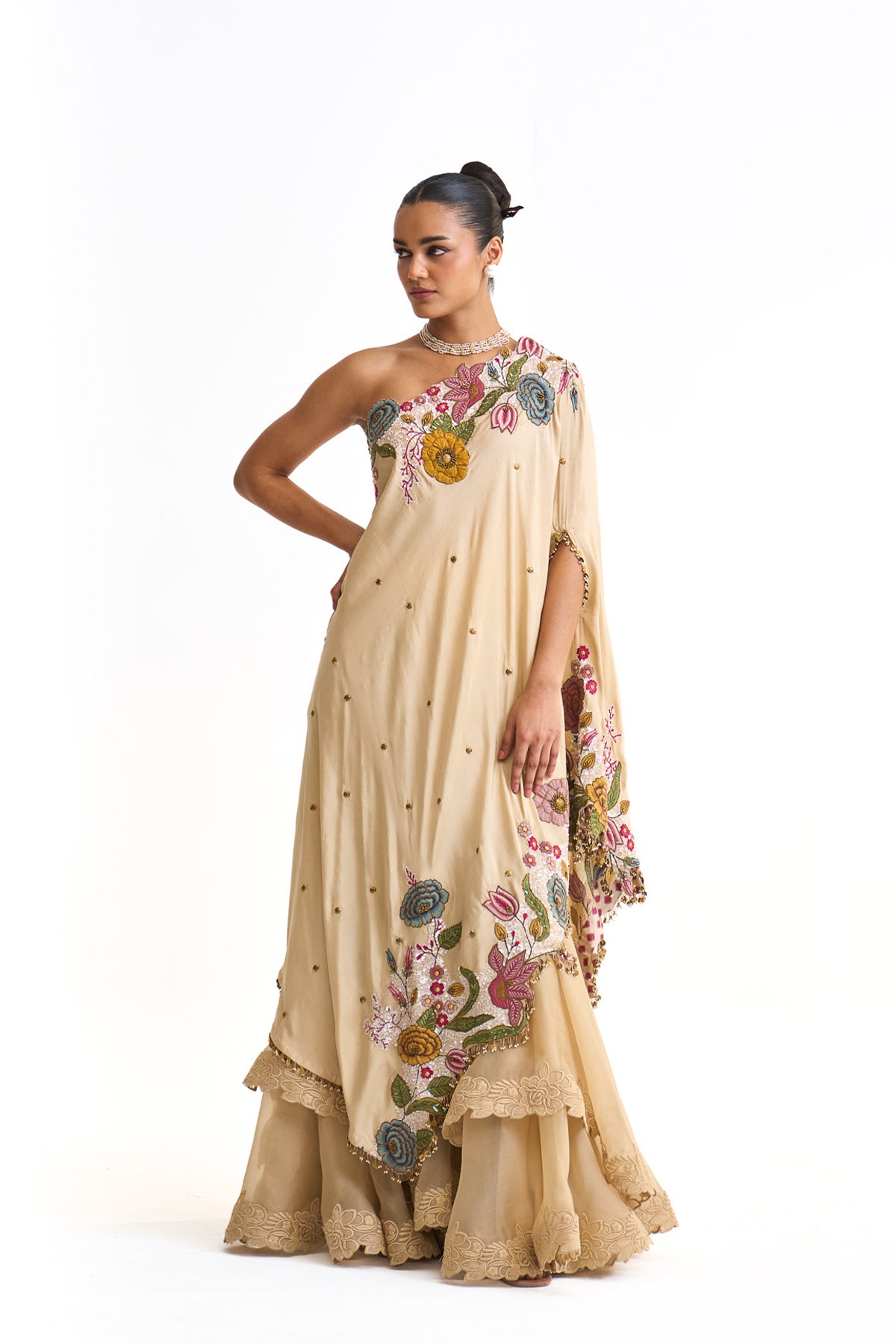 Vintage garden one shoulder set