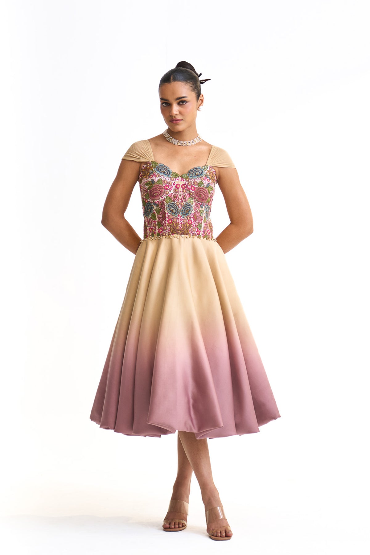 Vintage garden corset dress