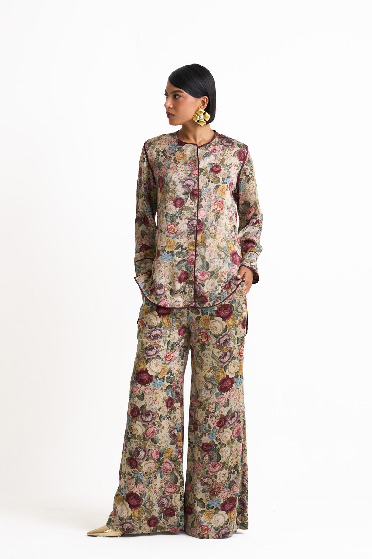Vintage romance high low shirt
