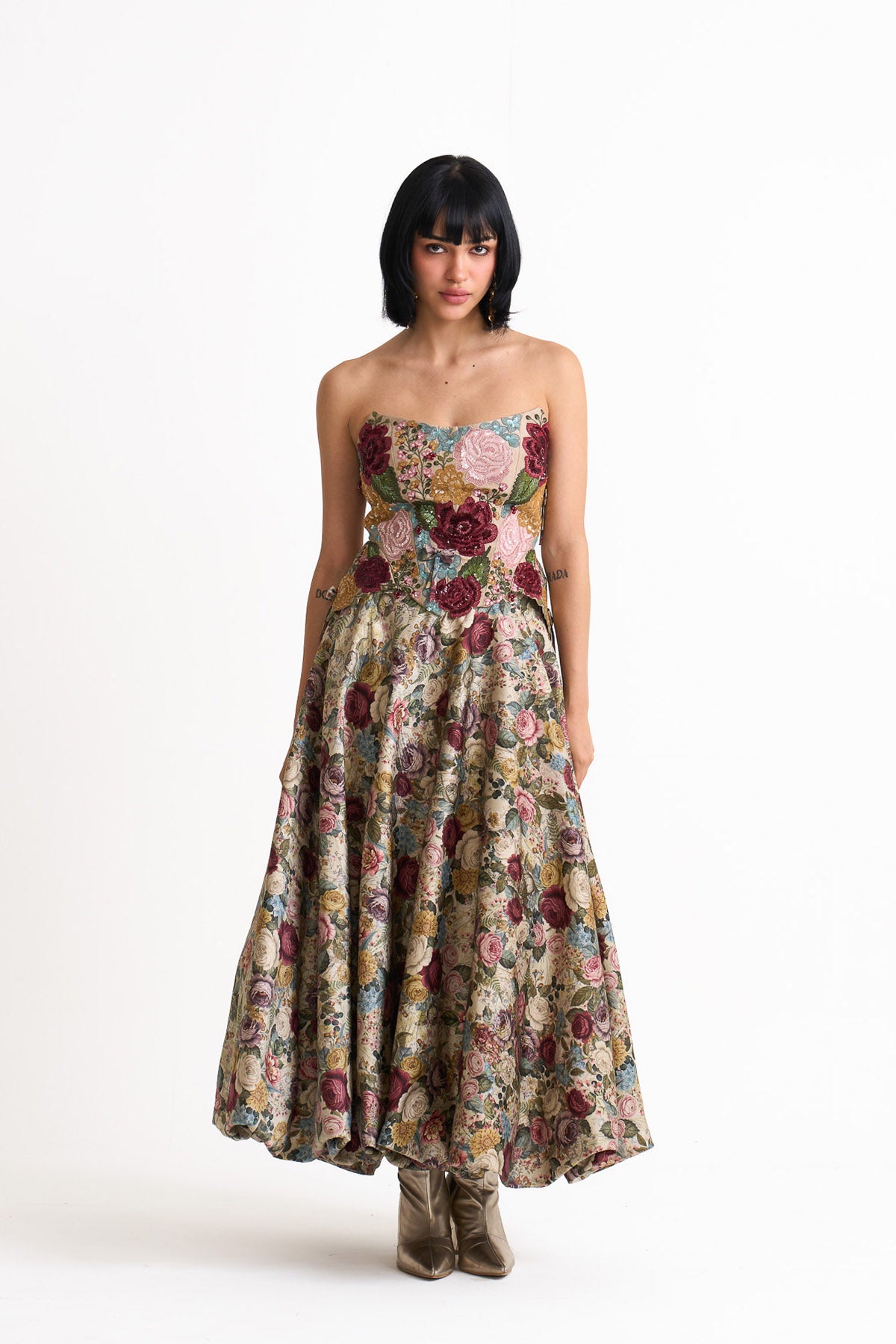 Vintage romance corset and balloon skirt set