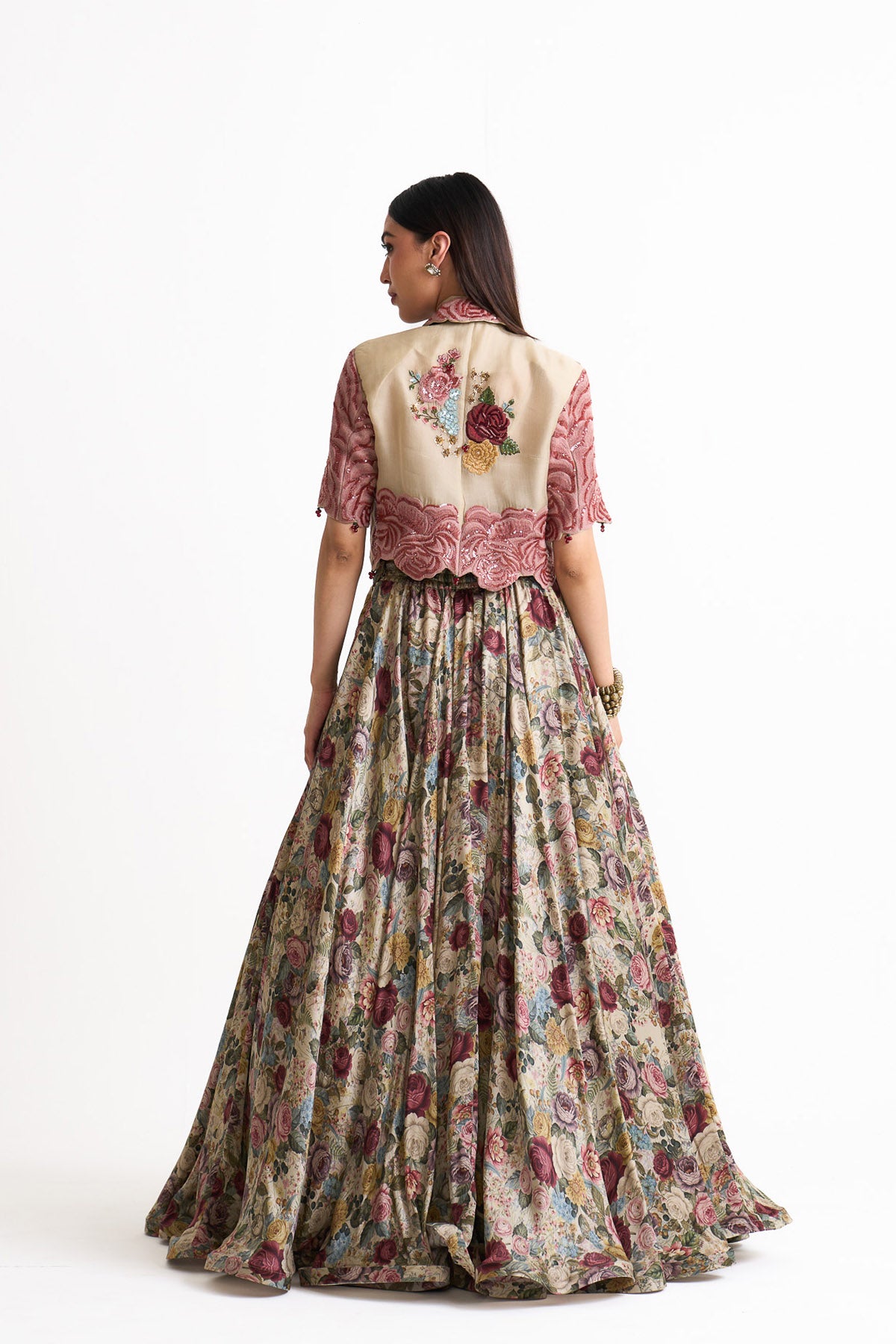 Vinatge romance crop blazer and skirt set