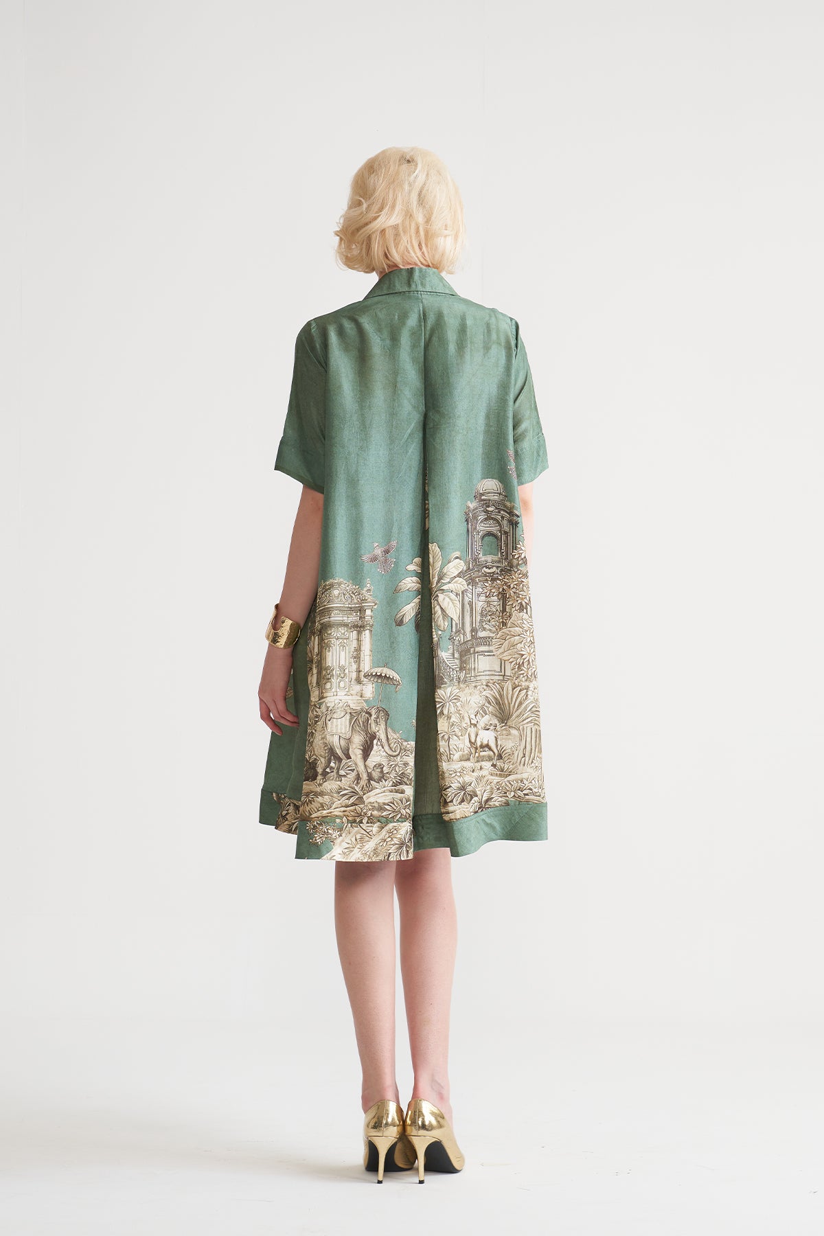 A-Line patch pocket dress