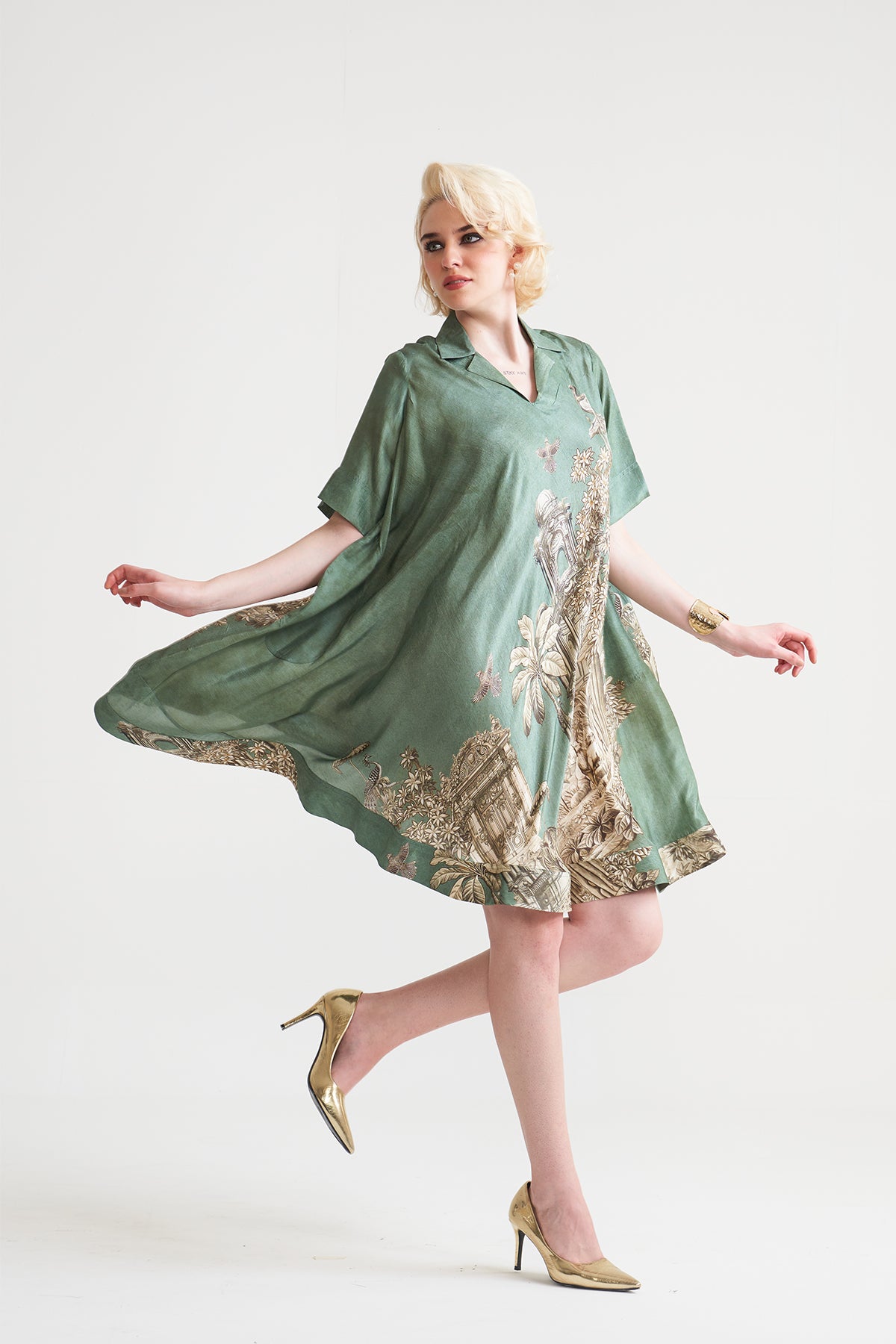 A-Line patch pocket dress