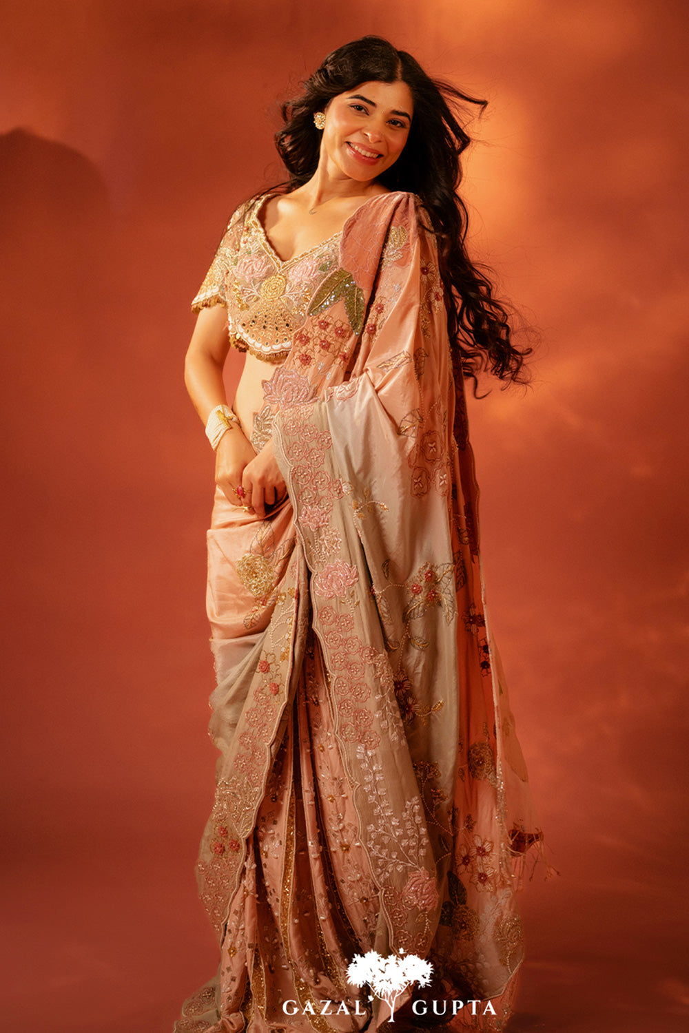 Sakshi Keswani in Cocktail blouse saree