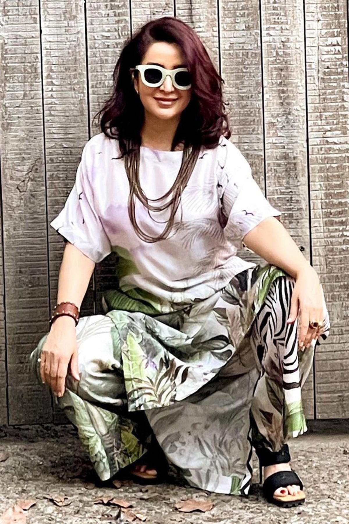 Tisca chopra in Kurta Kaftan and Palazzo