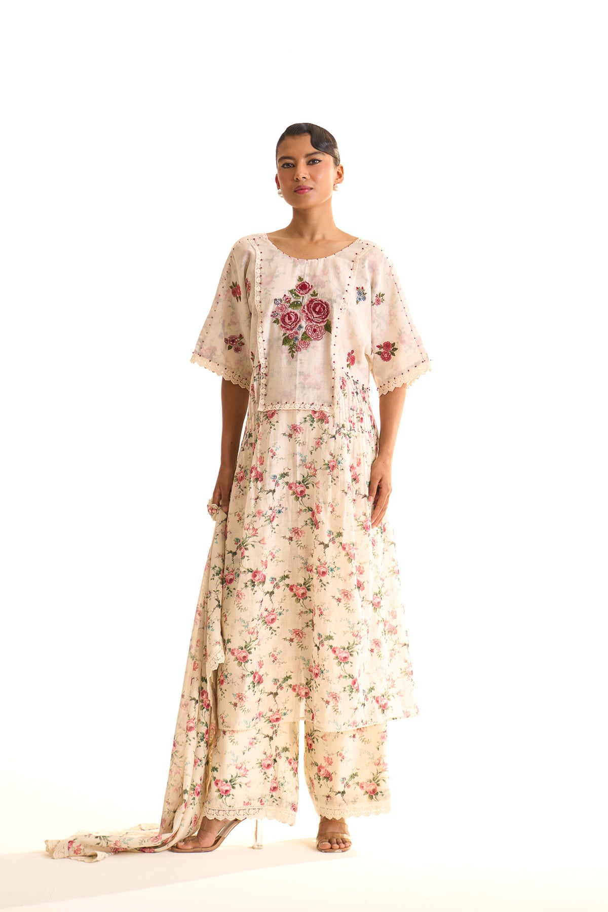 Chandni Pinktuck york kurta set