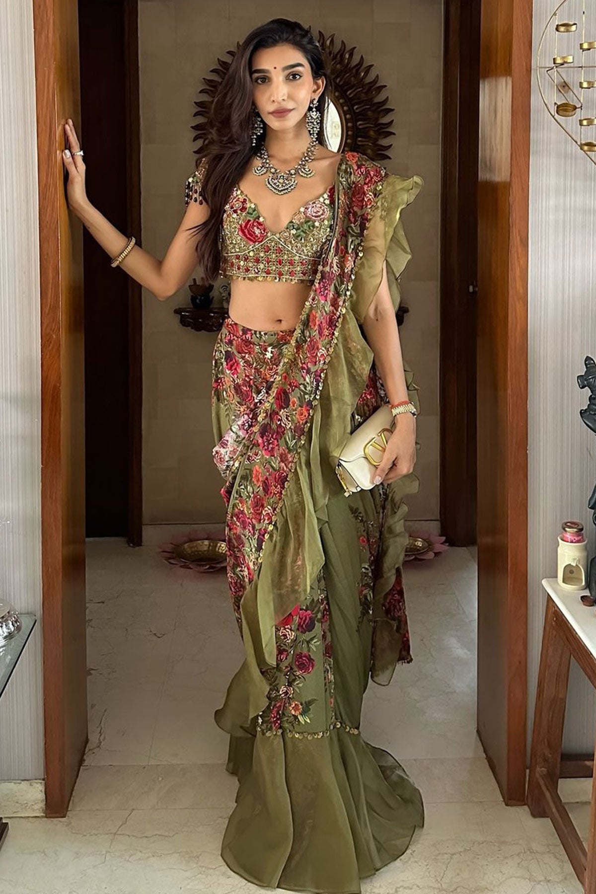 Juhi Godambe in Ruffle saree