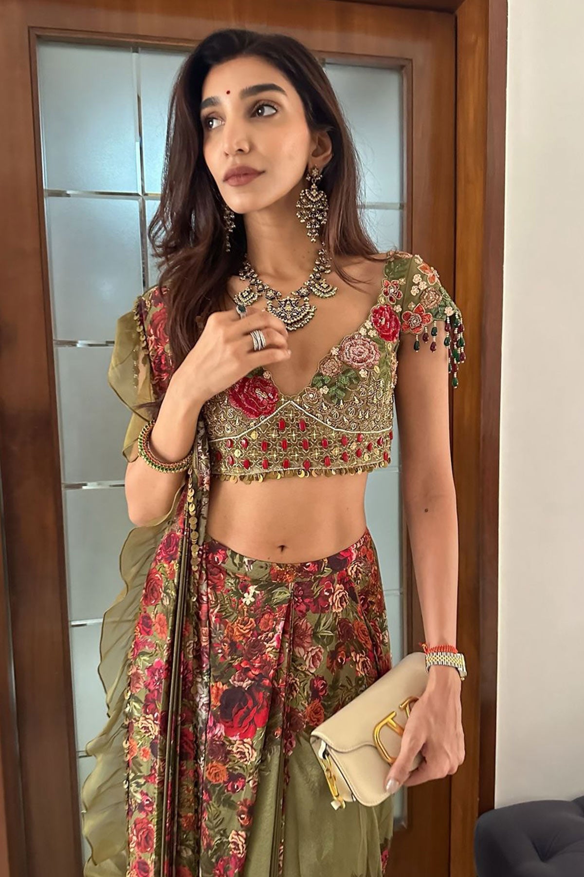 Juhi Godambe in Ruffle saree