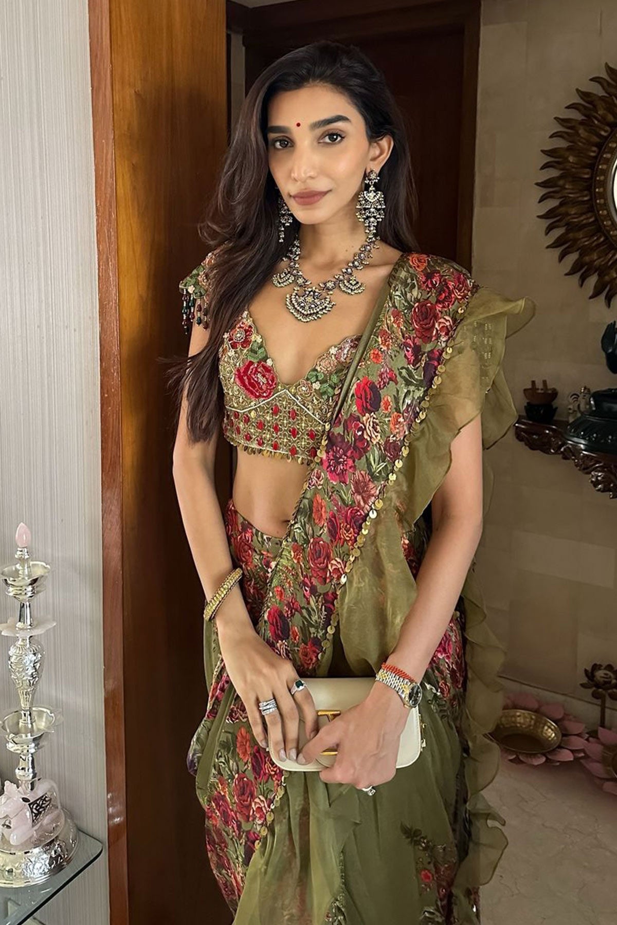 Juhi Godambe in Ruffle saree