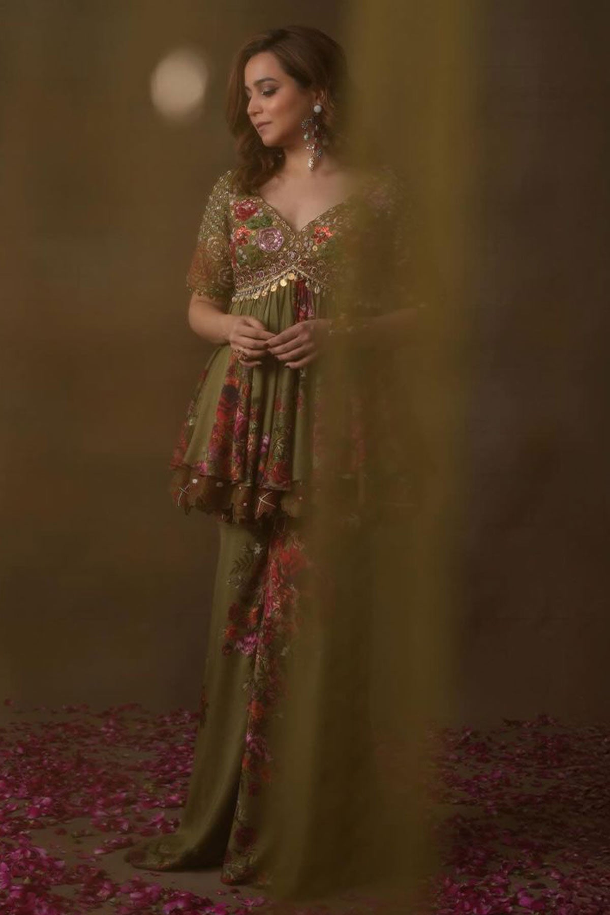 Komal Matta in Peplum top set