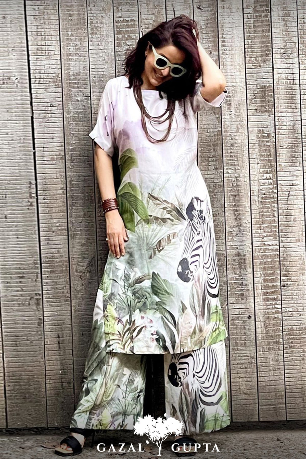 Tisca chopra in Kurta Kaftan and Palazzo