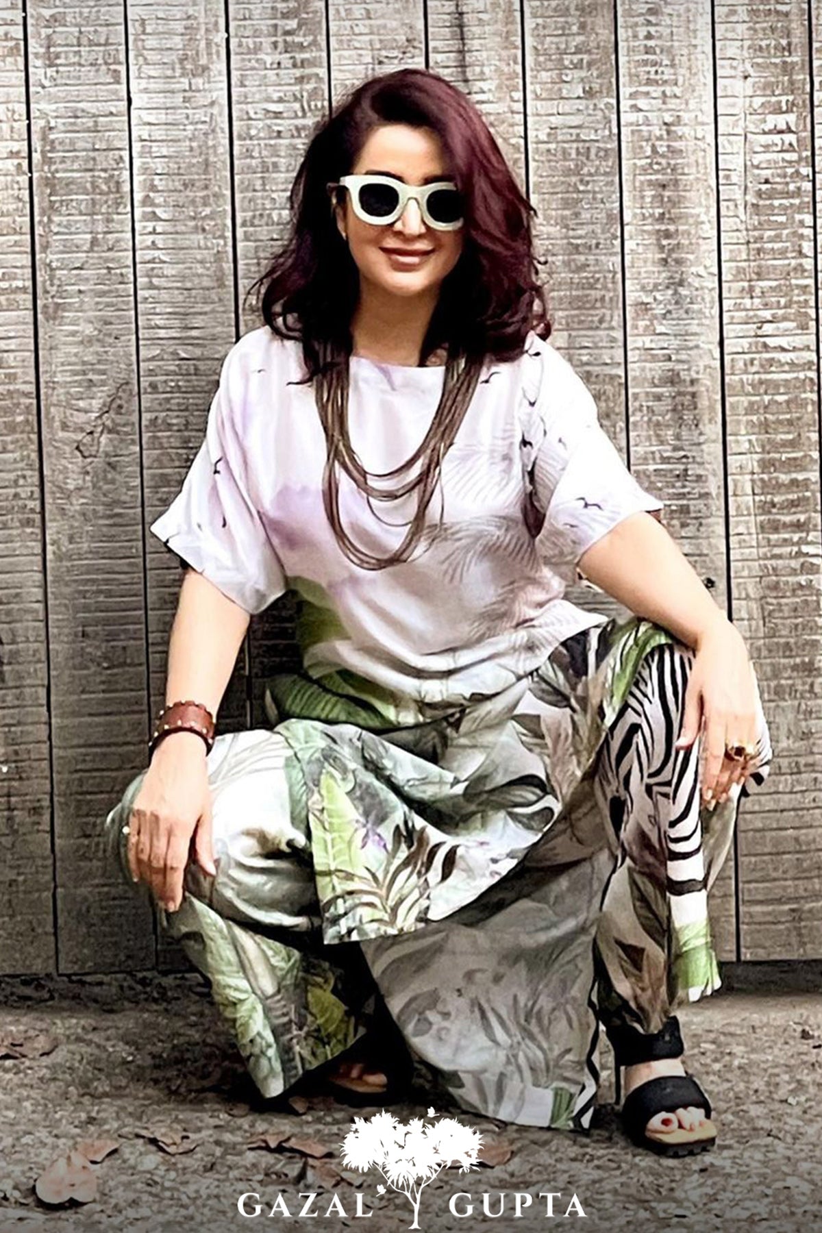 Tisca chopra in Kurta Kaftan and Palazzo