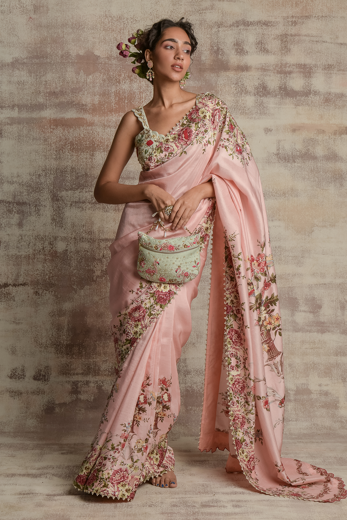 Vintage 2025 floral saree