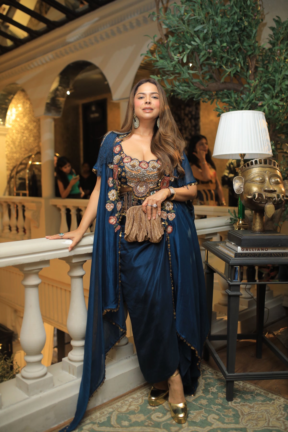 Chandni girdhar In Cape with drape skirt set