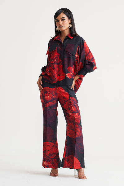 Dark rose Patch pocket shirt