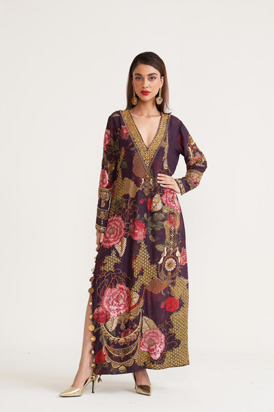 vintage bloom Embroidered Kaftan