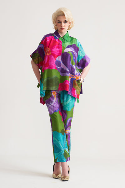 Painted petals Eyelet shirt