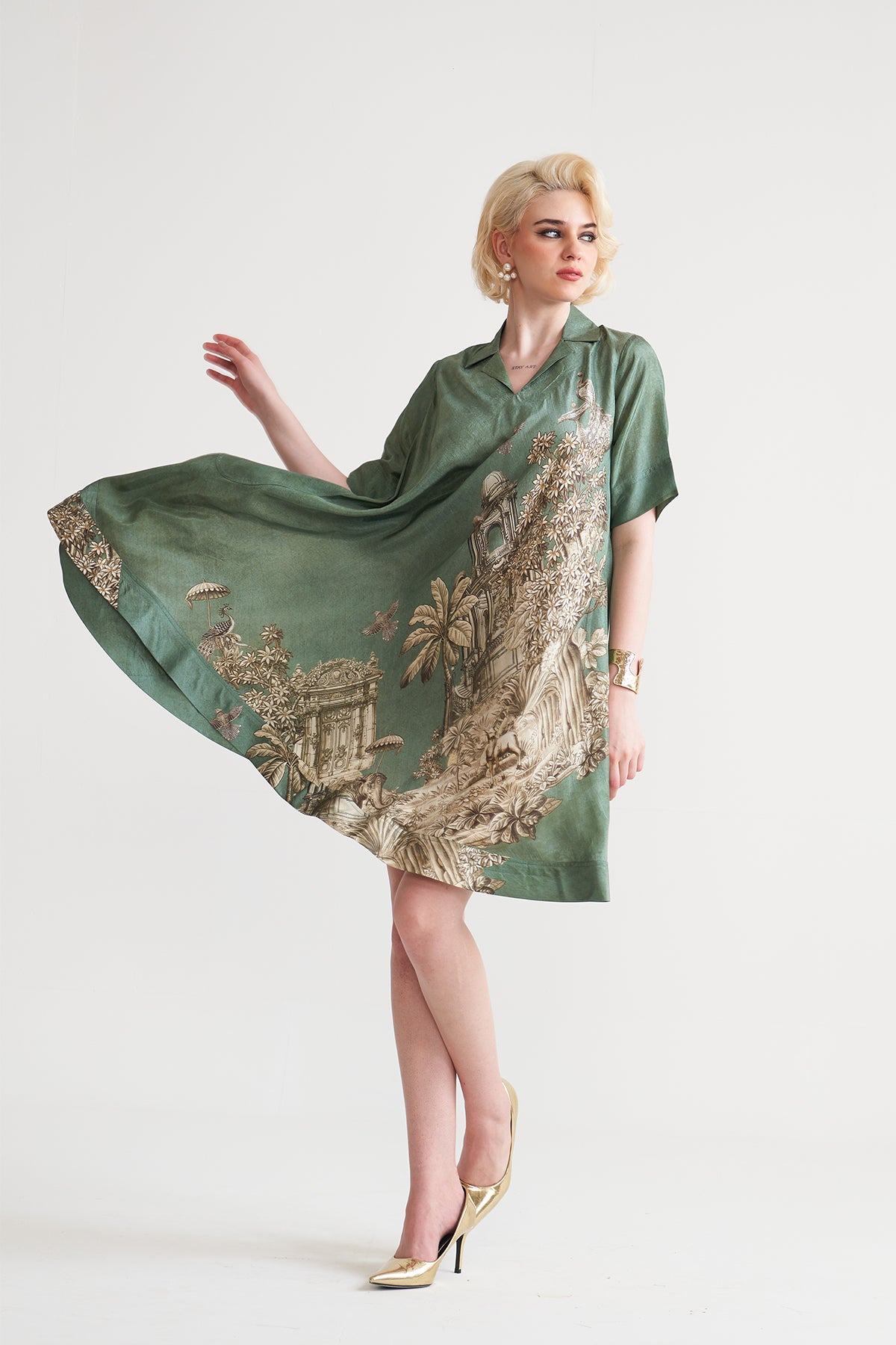 A-Line patch pocket dress