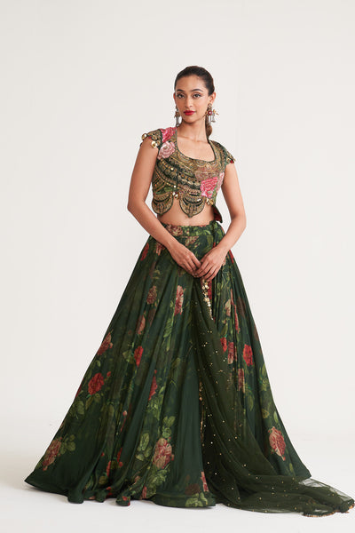vintage bloom Crop top set