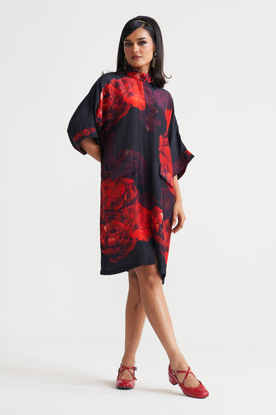 Dark rose Patch pocket dress