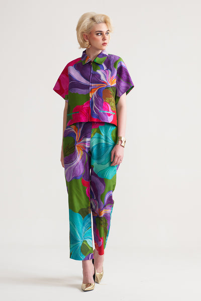 Painted petals Short jacket