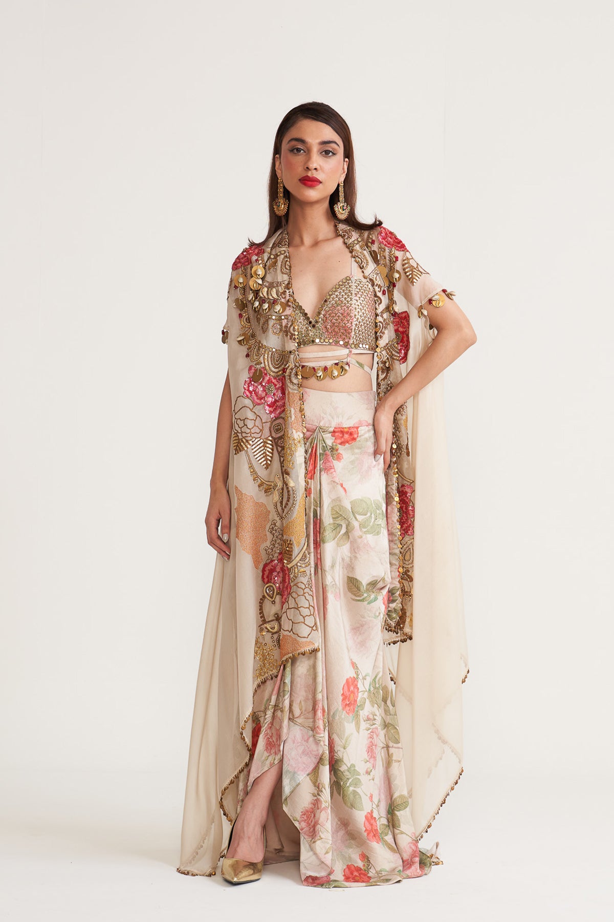 Organza cape & skirt set